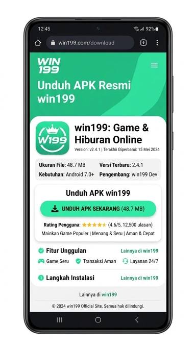 Unduh dan Instal APK win199 untuk Android Anda